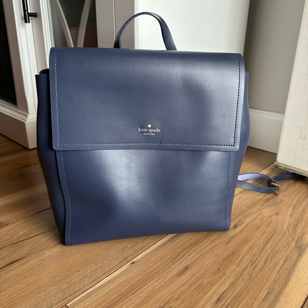 Kate Spade Blue Minimalist Backpack